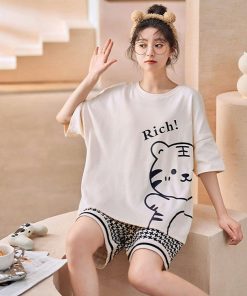 パジャマ ルームウェア レディース 夏 綿 半袖 パジャマ ルームウェア 大きいサイズ ショットパンツ 上下セット 可愛い 寝間着 韓国 部屋着 女性