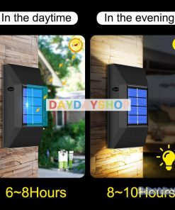 2個 ソーラーライト ガーデンライト 6LED 屋外照明  配線不要 高輝度 自動点灯  ソーラーウォール ライト  屋外照明 IP65防水 夜間 駐車場 階段 庭 屋外用 玄関