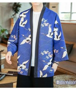 羽織 男性用 メンズ 浴衣風 甚平 着物 はおり アウター 刺繍 復古 和式 涼しい 夏服 カジュアル 夏 花火大会