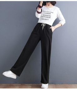 ワイドパンツ パンツ レディース 40代 秋冬 綿 ロングパンツ 韓国風 おしゃれ 20代 30代 50代 ハイウエスト 楽ちん ゆったり 通勤