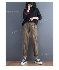 ワイドパンツ パンツ レディース 40代 秋冬 綿 ロングパンツ 韓国風 おしゃれ 20代 30代 50代 ハイウエスト 通勤 楽ちん ゆったり