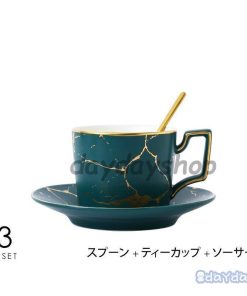 コーヒーカップ キッチン用品 高級感 お茶用品 モダンテイスト ティーカップ 食器 マグカップ ゴールド 大理石調 ラグジュアリー