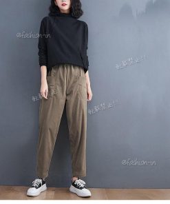 ワイドパンツ パンツ レディース 40代 秋冬 綿 ロングパンツ 韓国風 おしゃれ 20代 30代 50代 ハイウエスト 通勤 楽ちん ゆったり