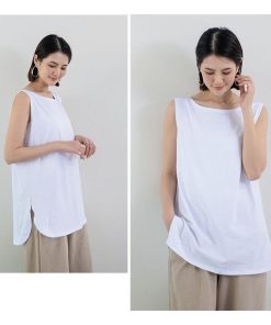 Tシャツ レディース 夏 ベスト 綿 クルーネック カットソー トップス シンプル 透けない おしゃれ コーデ UVカット きれいめ 40代 20代 30代 ゆったり