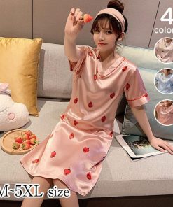 ゆったり ルームウェア 綿 可愛い 韓国風 春秋 部屋着 大きいサイズ パジャマ レディース 寝巻き 半袖女性 ロング ワンピースタイプ