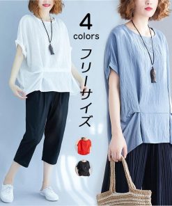 Tシャツ 半袖 半袖Tシャツ クルーネック レディース 無地 綿 ベーシック シンプル 白 黒 UV対策 カットソー 大きいサイズ 新作 20代 40代 30代