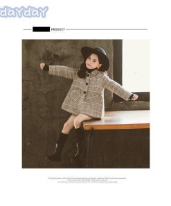 ジャケット 学生 フード付きコート 女の子 キッズ 韓国子供服 女児 冬服 子供服 ロング 子供服 チェック柄 裏ボア ダッフルコート