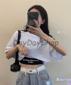 Tシャツ レディース  2点セット 半袖 へそ出し ショート丈 トップス ショートタンクトップ 春夏 ゆるい  ダンス ストリート風 原宿系ヒップホップ ファッション