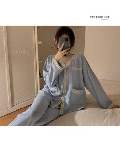 部屋着 寝巻き パジャマ 家着 セットアップ レディース メンズ 春新作 ルームウェア 綿 可愛い かわいい ゆったり 上下セット プレゼント 長袖