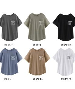 Tシャツ レディース トップス 春夏 40代 新作 半袖Tシャツ おしゃれ 韓国風 大きいサイズ きれいめ カジュアル 大人 ゆったり 20代 黒 30代 白