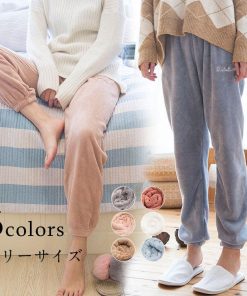 寝巻き 部屋着 冬 フランネル 韓国風 ロングパンツ 可愛い 厚手 パジャマ レディース ルームウェア 寝間着
