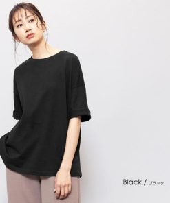 Tシャツ レディース トップス 40代 半袖 綿 白 ニット 春夏 カットソー 新作 大きいサイズ シンプル UVカット 韓国風 かわいい 30代 おしゃれ 20代 40代