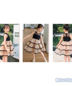 子供服 ワンピース キッズ 子供ドレス Dress 韓国子供服 女の子 夏 ノースリーブ 膝丈 レース 結婚式 発表会 ピアノ おしゃれ 通園着 通学着 可愛い