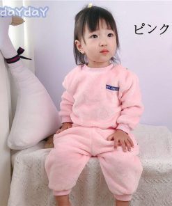 2点セット 子供パジャマ 女の子 男の子 冬用 キッズ ルームウェア ふわふわ モコモコ 長袖 上下セット ベビー服 ジュニア 部屋着 寝巻き 寒さ対策 ナイトウェア