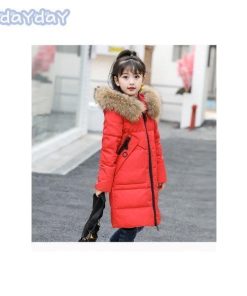 ダウンコート 子供服 女の子 ダウンジャケット ラクーンファー付き ロング 通学 キッズ服 防寒 秋冬 ジュニア アウター キッズジャケット 通園 アウトドア 冬