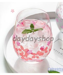 キッチン用品 食器 お茶用品 コップ グラス 透明 花柄 桜 さくら キュート 春 ピンク清潔感 来客用 ジュース クリア