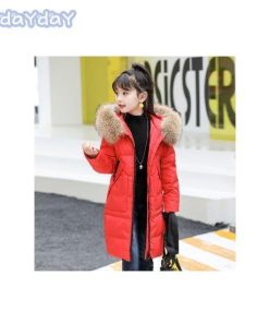 ダウンコート 子供服 女の子 ダウンジャケット ラクーンファー付き ロング 通学 キッズ服 防寒 秋冬 ジュニア アウター キッズジャケット 通園 アウトドア 冬