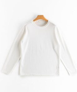 Tシャツ レディース 春夏 長袖 綿 クルーネック カットソー トップス シンプル 透けない おしゃれ シンプル コーデ UVカット きれいめ 40代 30代 コットン 20代