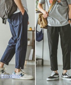 パンツ ルームウェア 九分丈 テーパードパンツ カジュアル 綿ズボン ロングパンツ 春夏秋 ファッション パンツ メンズ イージー 運動 レトロ