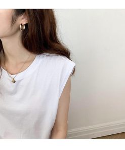 Tシャツ レディース 夏 ベスト 綿 クルーネック カットソー トップス シンプル 透けない おしゃれ コーデ UVカット きれいめ コットン 40代 30代 20代