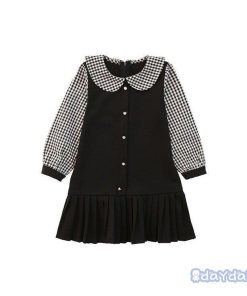 子供服 ワンピース 春秋 長袖 キッズ 女の子 ドット柄 折り襟 子供ドレス ジュニア ベビー服 Aライン カジュアル おしゃれ 可愛い 新品 130 160 120 150 140