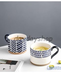 リーフ柄 コーヒーカップ お茶用品 カフェ 食器 ホワイト ナチュラル マグカップ ブルー キッチン用品 ティーカップ リラックス