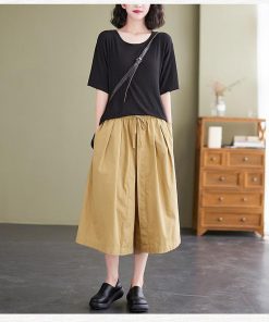 ワイドパンツ パンツ レディース 40代 春夏 綿麻 ボトムス ロングパンツ 韓国風 おしゃれ 20代 30代 50代 ハイウエスト ゆったり 楽ちん