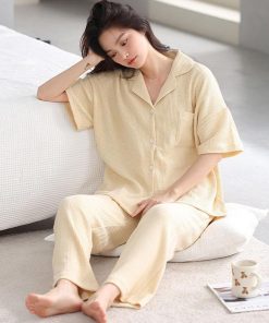 ルームウェア レディース 春夏 半袖 パジャマ 綿 ゆったり ロングパンツ 上下セット 可愛い 寝巻き セットアップ 女性 韓国風 部屋着 プレゼント 寝間着