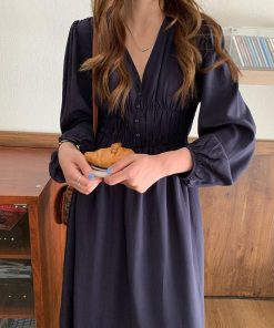 ワンピース レディース 40代 秋冬 おしゃれ カジュアル 50代 30代 可愛い 黒 青 Vネック 結婚式 七五三 着痩せ きれいめ ゆったり 韓国風 パーティードレス