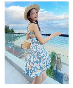 水着 レディース ワンピース水着 サロペット 花柄 夏 おしゃれ 小胸 ママ水着 バンドゥ 日焼け防止 大きいサイズ 体型カバー キレイめ 40代 50代 20代 30代