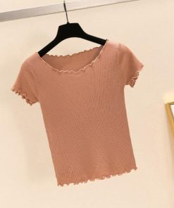 Tシャツ レディース きれいめ 40代 春夏 上品 半袖 Tシャツ ブラウス トップス 薄手 ニット オシャレ カジュアル 韓国風 ゆったり 30代 Tシャツ 50代