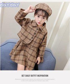 韓国子供服 キッズセットアップ 子とも3点セット 秋冬 女の子 可愛い ベレー帽 帽子贈り おしゃれ チェックセット 子とも服 結婚式 入学式 2色 卒園式