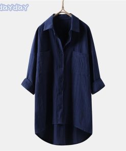 シャツ ブラウス レディース チュニックシャツ ロングシャツ オーバーサイズ チュニック 無地 長袖 ロールアップ 体型カバー お洒落 通勤 OL おしゃれ 30代 40代