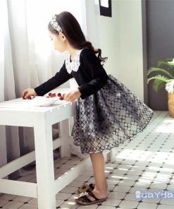 子供服 ワンピース 長袖 春秋 女の子 キッズワンピース 膝丈ワンピース 折り襟 チュニック 子供ドレス ジュニア ベビー服 おしゃれ 誕生日 可愛い 通学着 新品