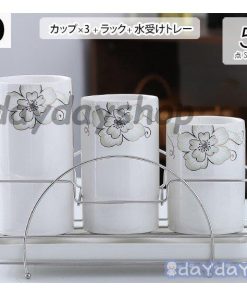 キッチン用品 日用雑貨 3つ 花柄 カトラリー立て ラック キッチン雑貨 ホワイト カトラリースタンド 幾何学模様 カトラリー入れ