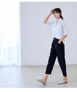 ワイドパンツ パンツ レディース 40代 春夏 綿麻 ボトムス ロングパンツ 韓国風 おしゃれ 20代 30代 ハイウエスト 楽ちん ゆったり 50代