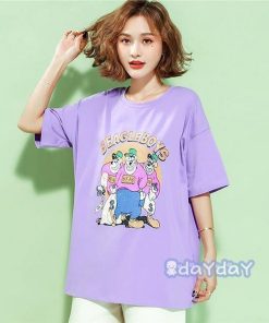 プリント レディース カジュアル 大きいサイズ オシャレ夏用 ゆったり Tシャツ 夏Tシャツ トップス ティシャツ 女性Tシャツ 綿 半袖 通勤