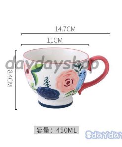 柄 ギフト マグカップ ティーカップ コーヒーカップ プレゼント お茶用品 カラフル キッチン用品 エレガント 食器 花柄 上品