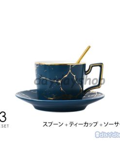 コーヒーカップ キッチン用品 高級感 お茶用品 モダンテイスト ティーカップ 食器 マグカップ ゴールド 大理石調 ラグジュアリー