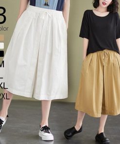 ワイドパンツ パンツ レディース 40代 春夏 綿麻 ボトムス ロングパンツ 韓国風 おしゃれ 20代 30代 50代 ハイウエスト ゆったり 楽ちん