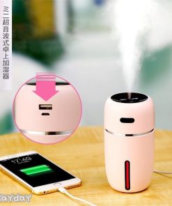 加湿器 ミニ加湿器 卓上加湿器 車載 オフィス 静音 除菌 7色LEDランプ 気化式 大容量 持ち運び便利 空焚き防止 音波式 (P1SHYJSQB/He/La/F) Usb おしゃれ