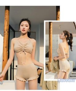 セパレート 体型カバー 韓国風 スイムウェア 女性用 3点セット 水泳 ブラウス 紫外線カット ファッション 水着 ビキニ タンキニ 水着 水着