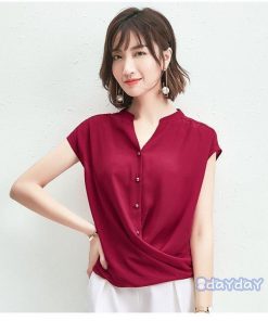 2021春夏新作 大きいサイズ ブラウス ノースリーブ レディース レディース 無地 ブラウス トップス ゆったり Ｔシャツ