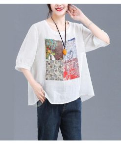 Tシャツ レディース 夏 綿麻 トップス 40代 半袖 カットソー 大きいサイズ シンプル ゆったり UVカット 韓国風 新作 20代 かわいい おしゃれ 30代