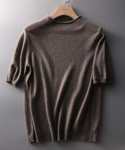 ショット丈ニットソー 30代 白Tシャツ おしゃれ 大人 40代 レディース 半袖 レション ニットトップス 春夏 Tシャツ 50代 ゆったりカットソー