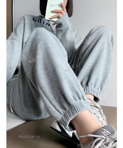 パンツ ニット レディース 40代 秋冬 ロングパンツ スウェット 綿 韓国風 おしゃれ 20代 30代 楽ちん 50代 ハイウエスト ゆったり