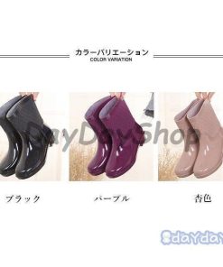 ローヒール 靴 シューズ レインシューズ 梅雨 滑り止め レディース お洒落 美脚 雨具 雨靴 レインブーツ 防水 雨の日