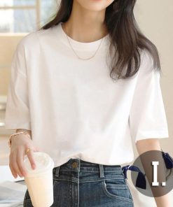 Tシャツ レディース 夏 半袖 綿 クルーネック カットソー トップス シンプル 透けない おしゃれ コーデ UVカット きれいめ 30代 コットン 40代 20代