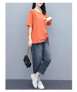 Tシャツ レディース トップス 40代 半袖 綿 春夏 カットソー 新作 大きいサイズ シンプル UVカット 韓国風 20代 おしゃれ 30代 かわいい 40代