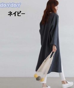 コットンリネン 韓国風 春コート 春服 薄手 アウター ロングコート 40代 オシャレ スプリングコート ライトアウター 大きいサイズ トレンチコート レディース